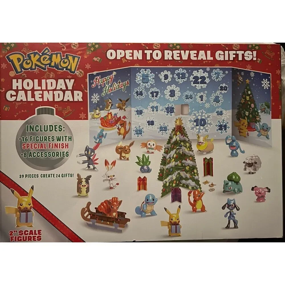 Pokemon Christmas Advent Calendar Holiday 24 gifts 2021 Jazwares